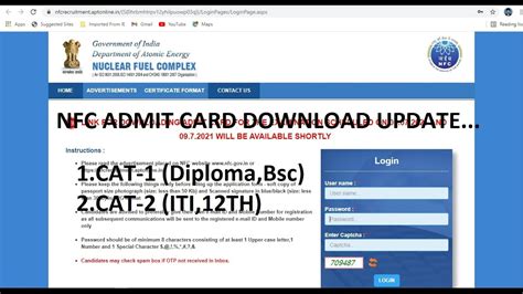 nfc cat 1 admit card|nfl mt admit card.